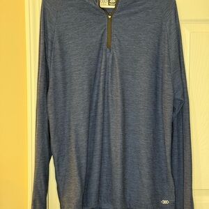 RBX Men's Long Sleeve Blue Quarter-Zip Tee